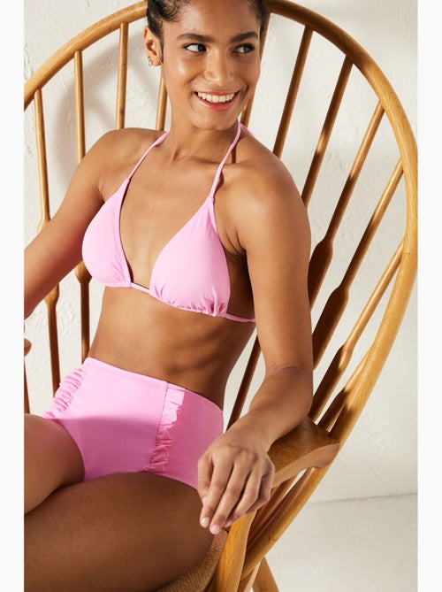 Bas de bikini basic taille haute à volants penti - Kiabi Bas de bikini basic taille haute à volants penti - Kiabi