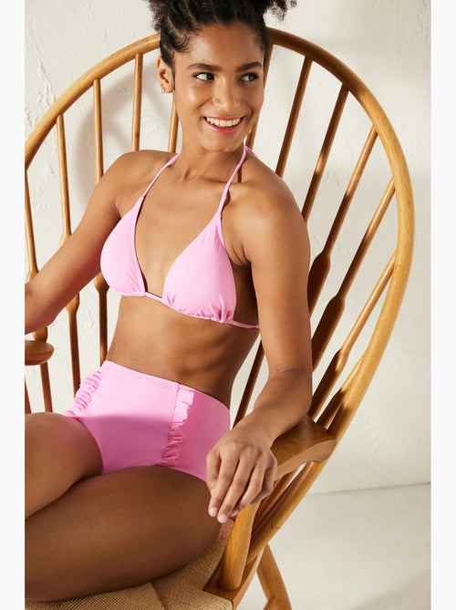 Bas de bikini basic taille haute à volants penti - Kiabi Bas de bikini basic taille haute à volants penti - Kiabi