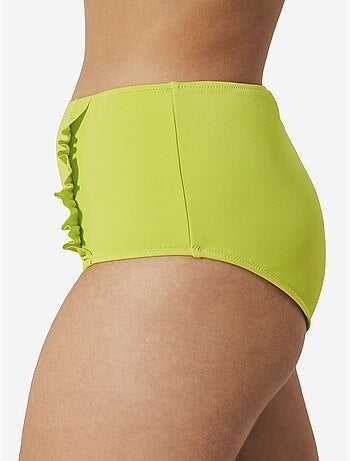 Bas de bikini basic taille haute à volants penti