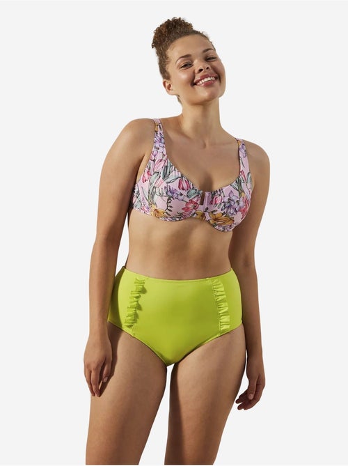 Bas de bikini basic taille haute à volants penti - Kiabi Bas de bikini basic taille haute à volants penti - Kiabi