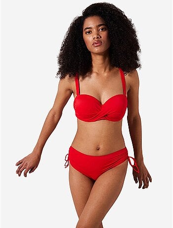 Bas de bikini basic taille haute avec anneau penti