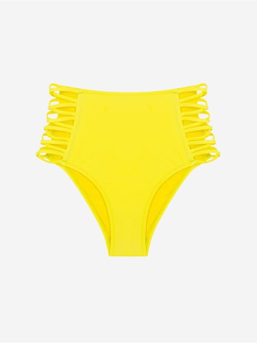Bas de bikini basic taille haute avec détail lien penti - Kiabi Bas de bikini basic taille haute avec détail lien penti - Kiabi