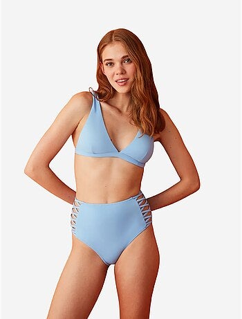 Bas de bikini basic taille haute avec liens sur les côtés penti
