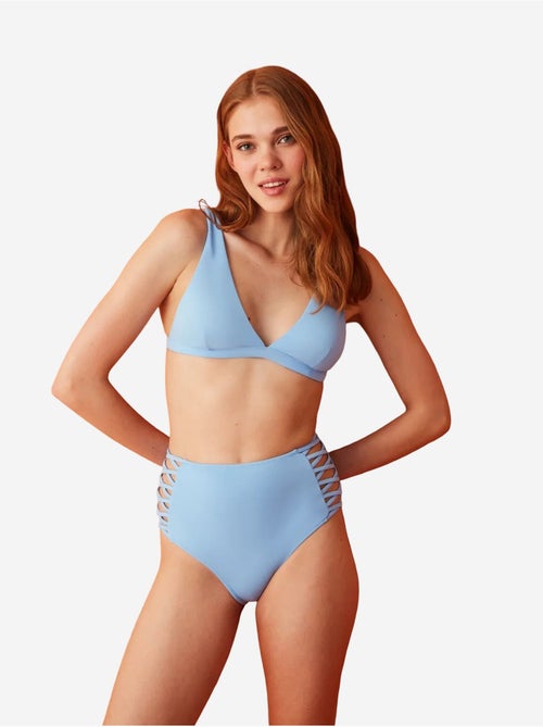 Bas de bikini basic taille haute avec liens sur les côtés penti - Kiabi Bas de bikini basic taille haute avec liens sur les côtés penti - Kiabi