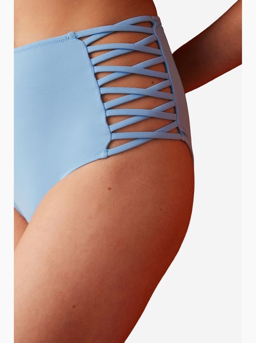 Bas de bikini basic taille haute avec liens sur les côtés penti - Kiabi Bas de bikini basic taille haute avec liens sur les côtés penti - Kiabi