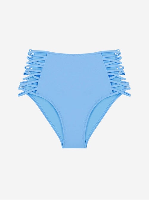 Bas de bikini basic taille haute avec liens sur les côtés penti - Kiabi Bas de bikini basic taille haute avec liens sur les côtés penti - Kiabi