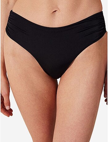 Bas de bikini basic taille haute froncé penti