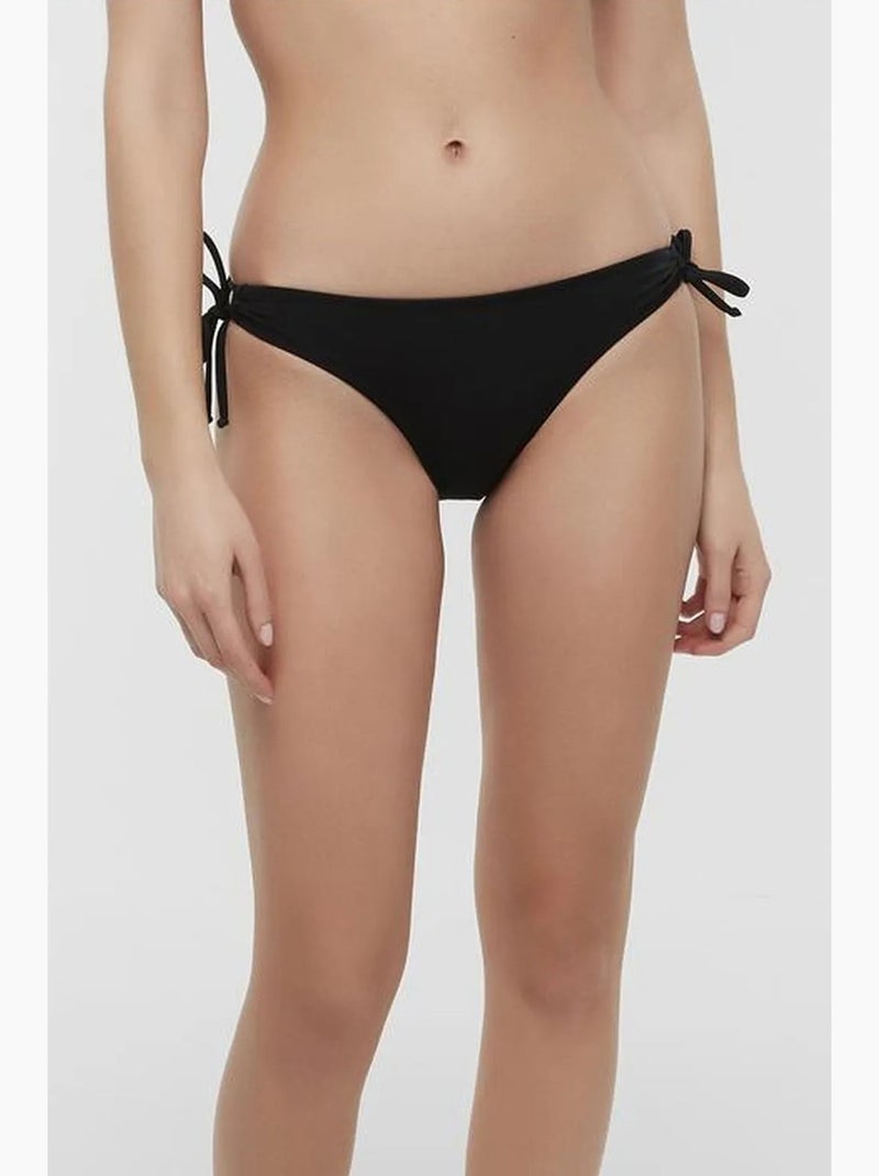 Bas de bikini basique à nouage latéral penti Noir - Kiabi