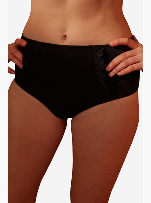 Bas de bikini basique taille haute à volants penti - Kiabi Bas de bikini basique taille haute à volants penti - Kiabi