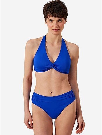 Bas de bikini basique taille haute froncé collection cornetto penti