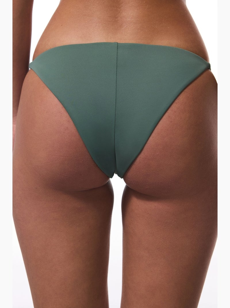 Bas de bikini brésilien taille très basse penti Vert kaki - Kiabi