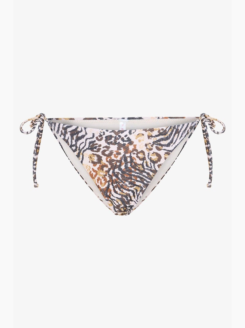 Bas de bikini brissa imprimé léopard penti Blanc Noir - Kiabi