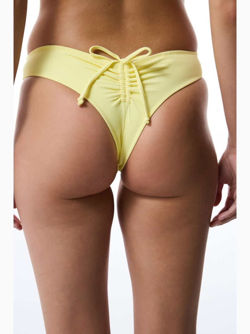 Bas de bikini cheeky femme penti Jaune citron - Kiabi