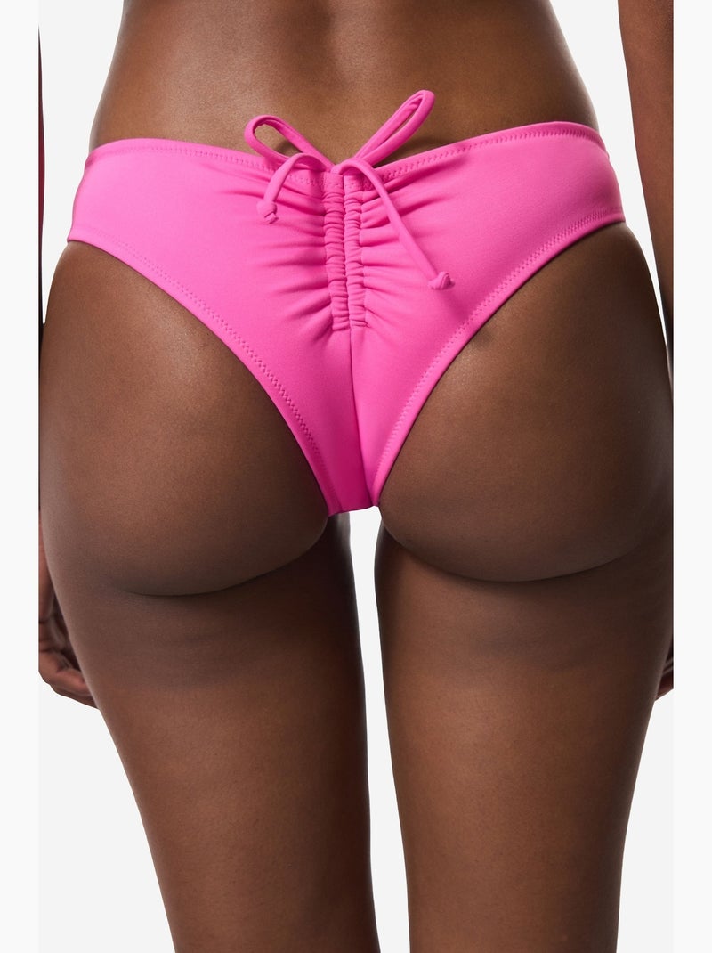 Bas de bikini cheeky taille basse penti Rose fluo/Solinotes - Kiabi