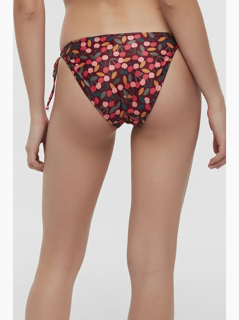 Bas de bikini cherry femme penti Noir Rouge - Kiabi