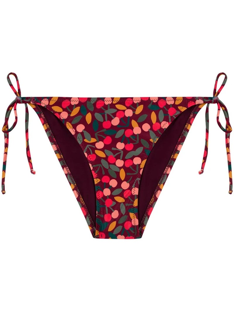 Bas de bikini cherry femme penti Noir Rouge - Kiabi