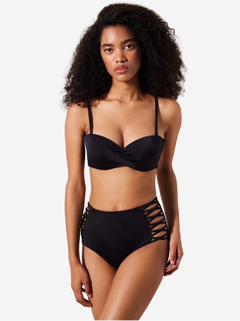 Bas de bikini high fashion penti Noir - Kiabi