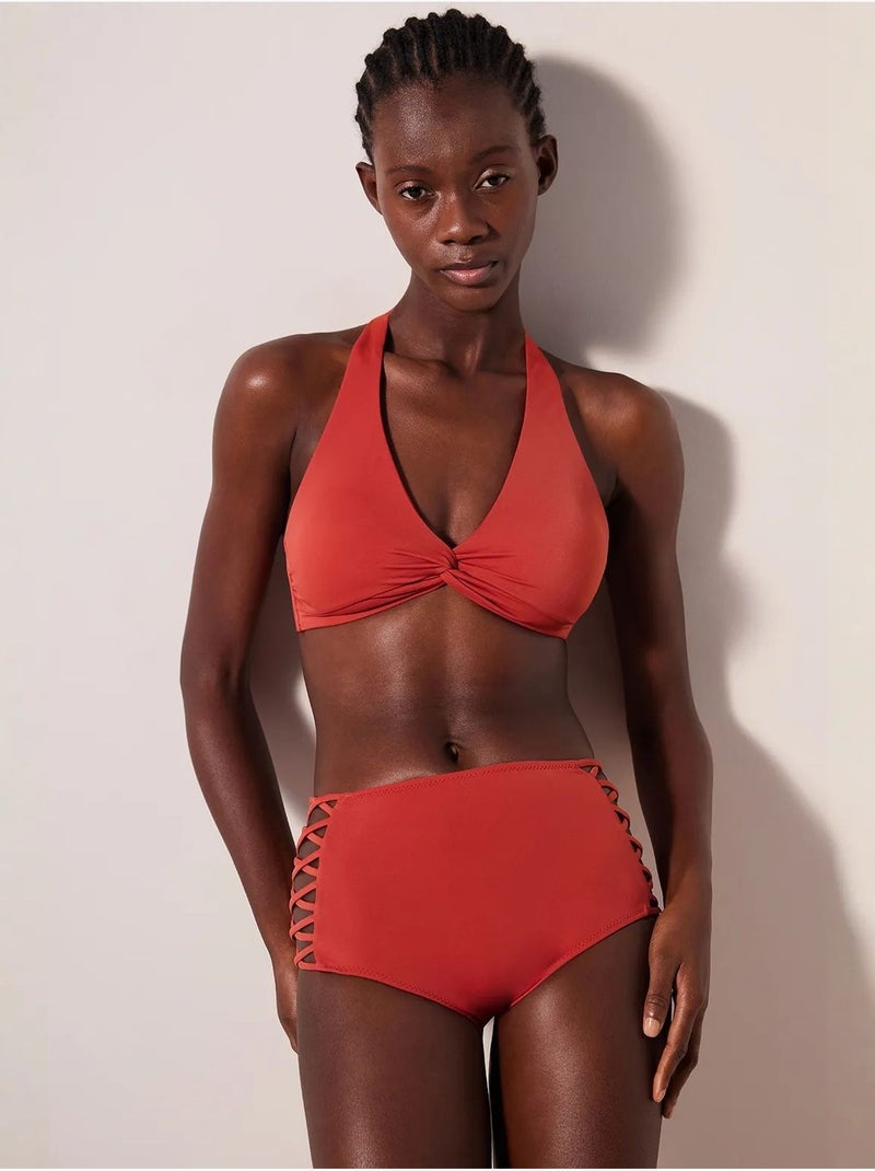 Bas de bikini high fashion penti Rouge - Kiabi