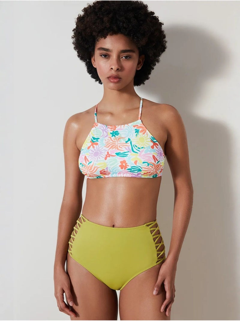 Bas de bikini high fashion penti Vert kaki - Kiabi