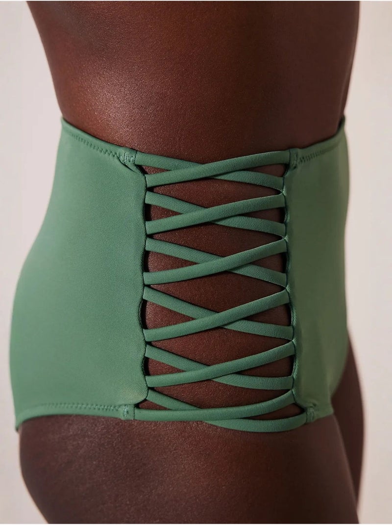 Bas de bikini high fashion penti Vert - Kiabi