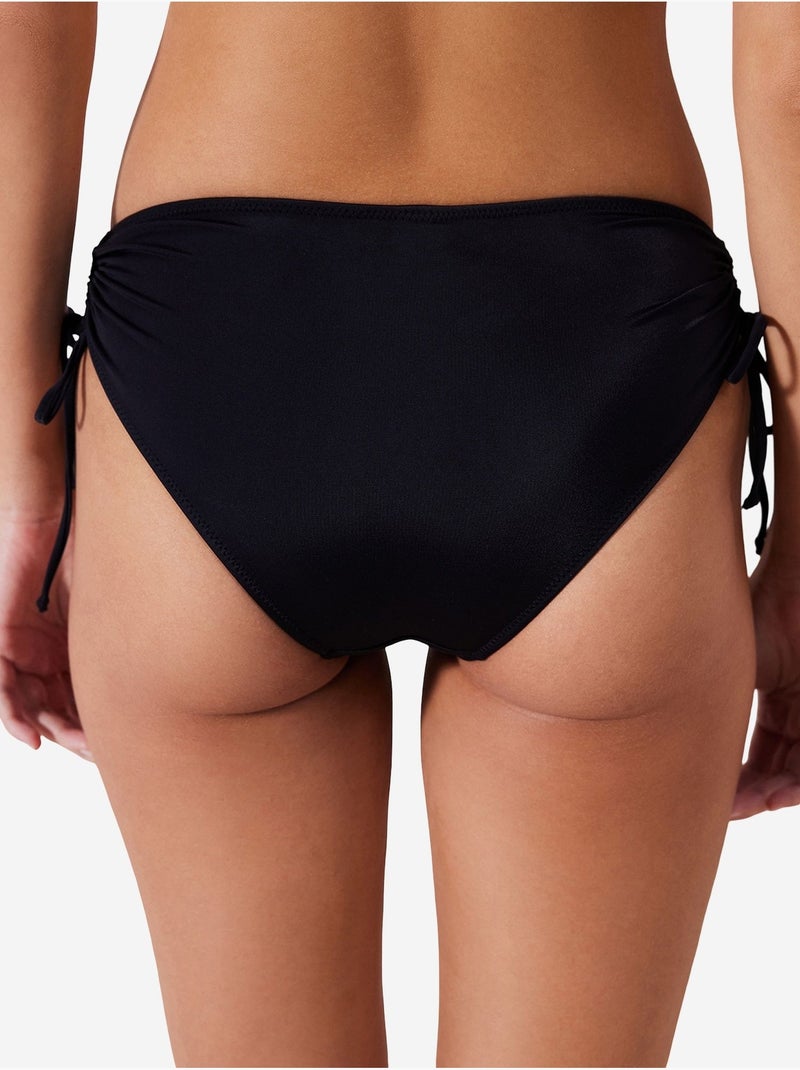 Bas de bikini high ring penti Noir - Kiabi