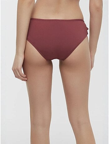 Bas de bikini hipster à volants rose eleni penti