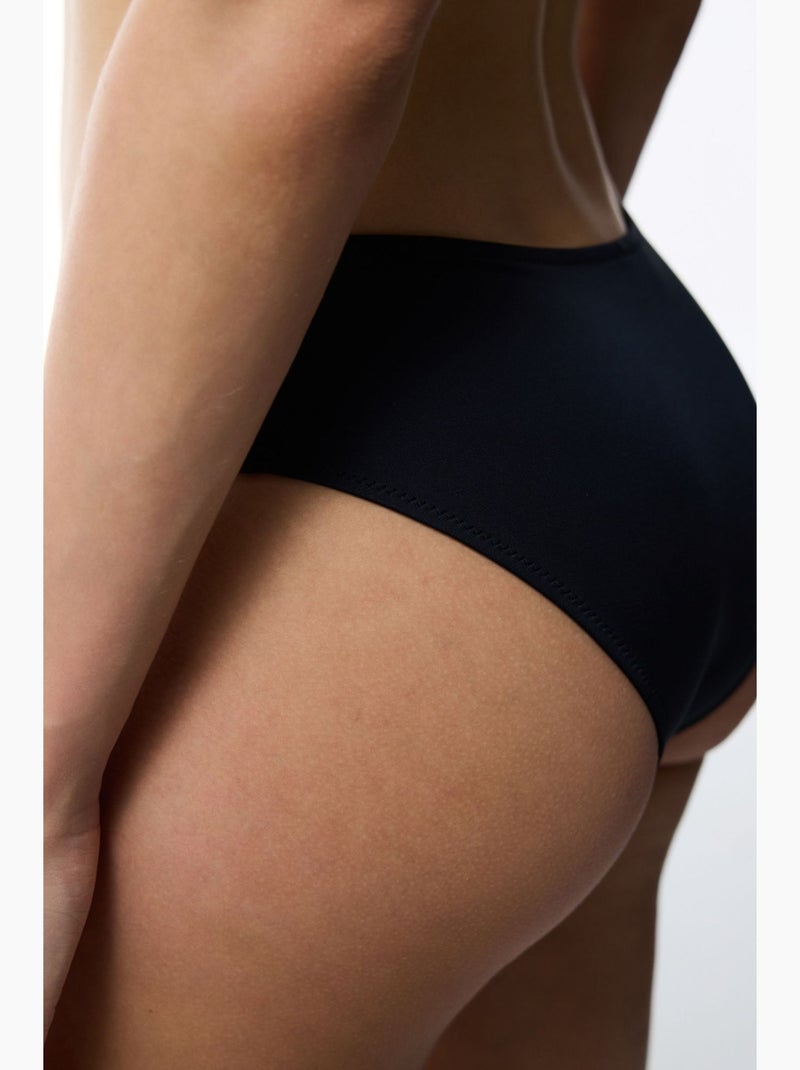 Bas de bikini hipster taille mi-haute penti Noir - Kiabi