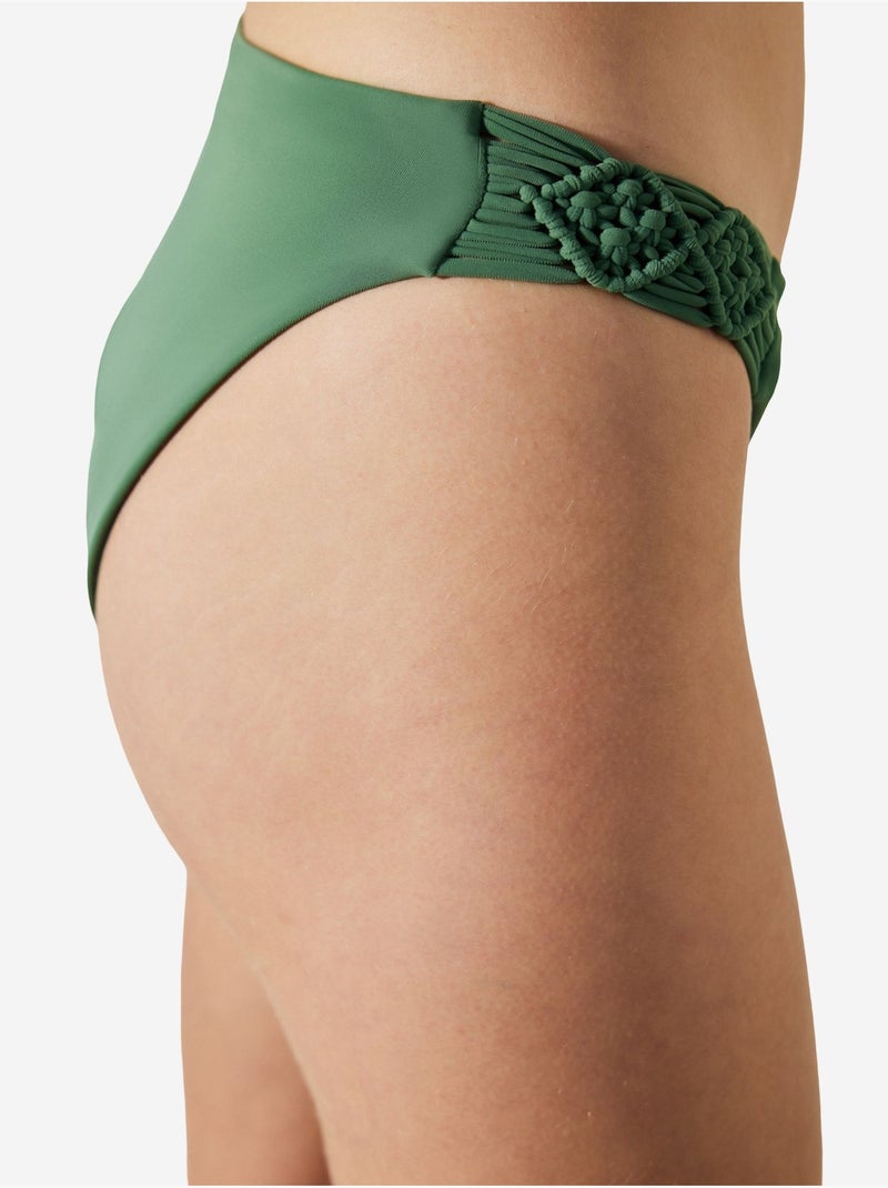 Bas de bikini laguna à détail macramé penti Vert bouteille - Kiabi
