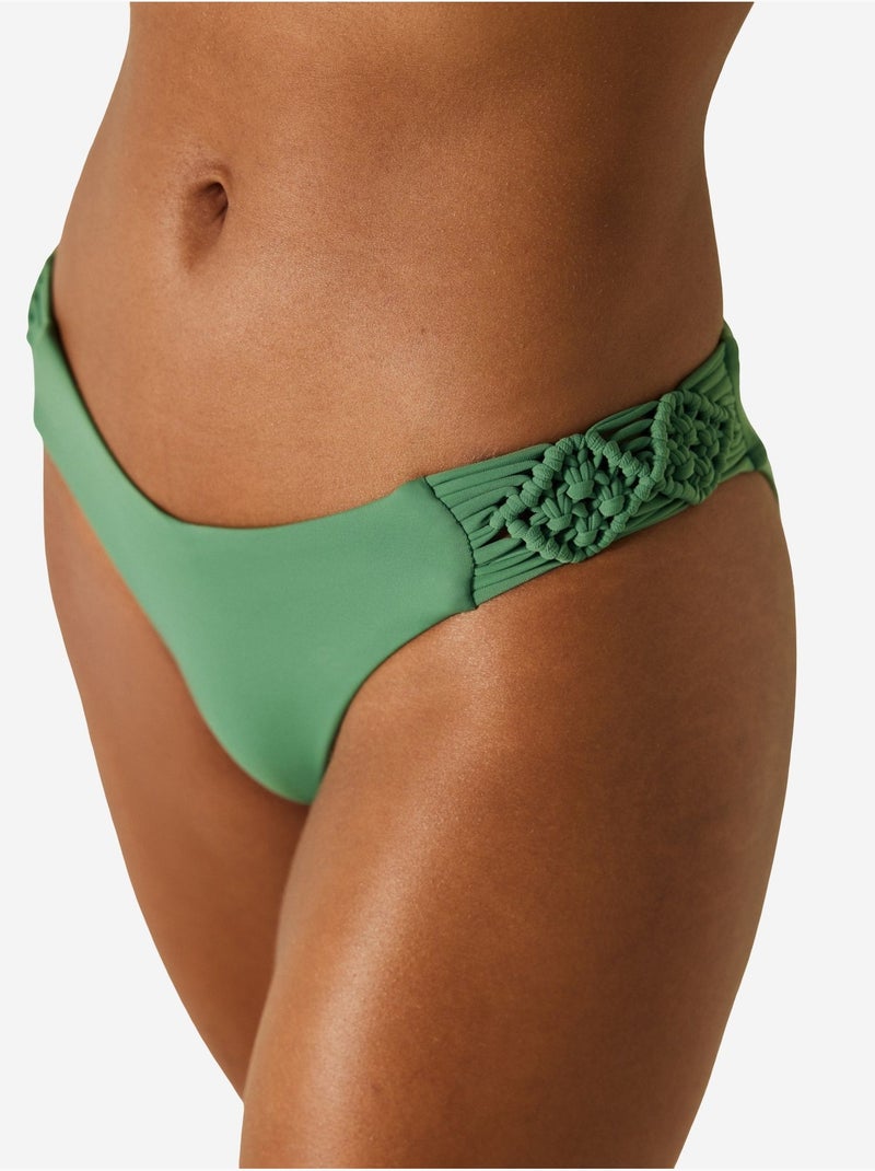 Bas de bikini laguna à détail macramé penti Vert bouteille - Kiabi