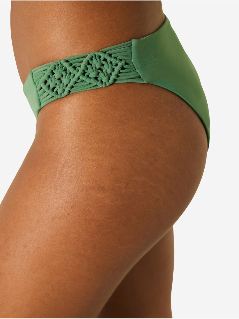 Bas de bikini laguna à détail macramé penti Vert bouteille - Kiabi