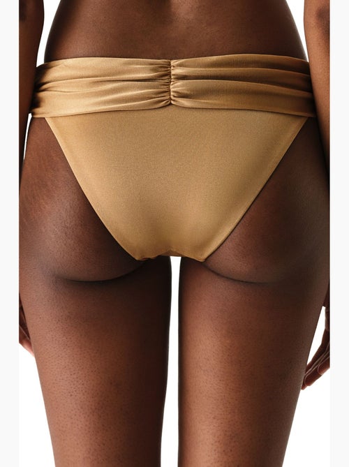 Bas de bikini leas froncé scintillant taille mi-haute penti - Kiabi Bas de bikini leas froncé scintillant taille mi-haute penti - Kiabi
