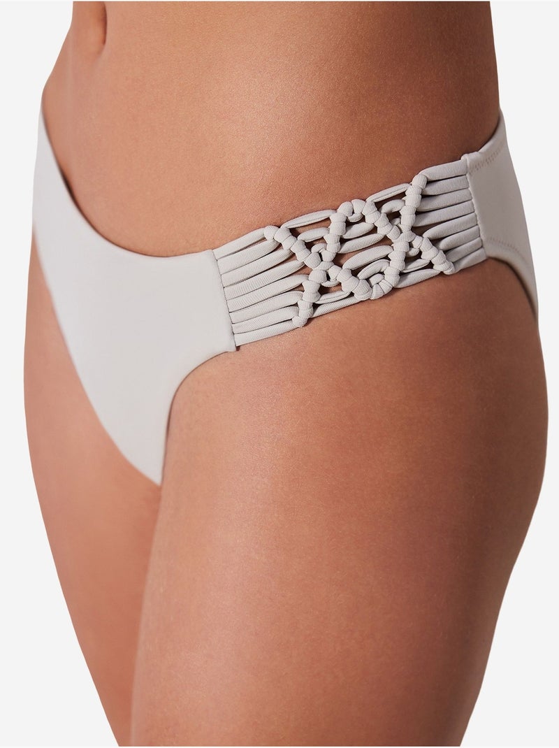 Bas de bikini macrame penti Blanc cassé - Kiabi