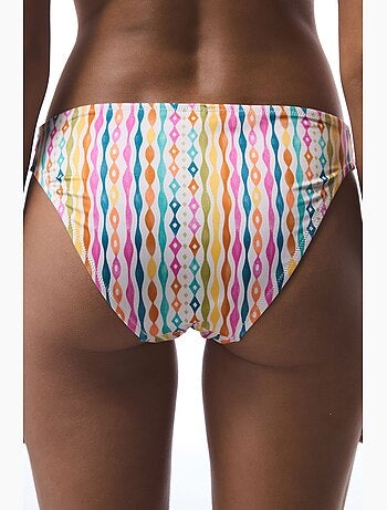 Bas de bikini mae rayé en macramé penti
