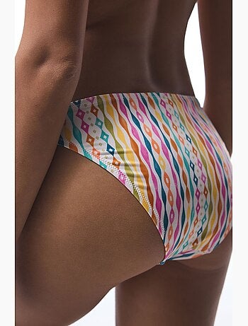 Bas de bikini mae rayé en macramé penti