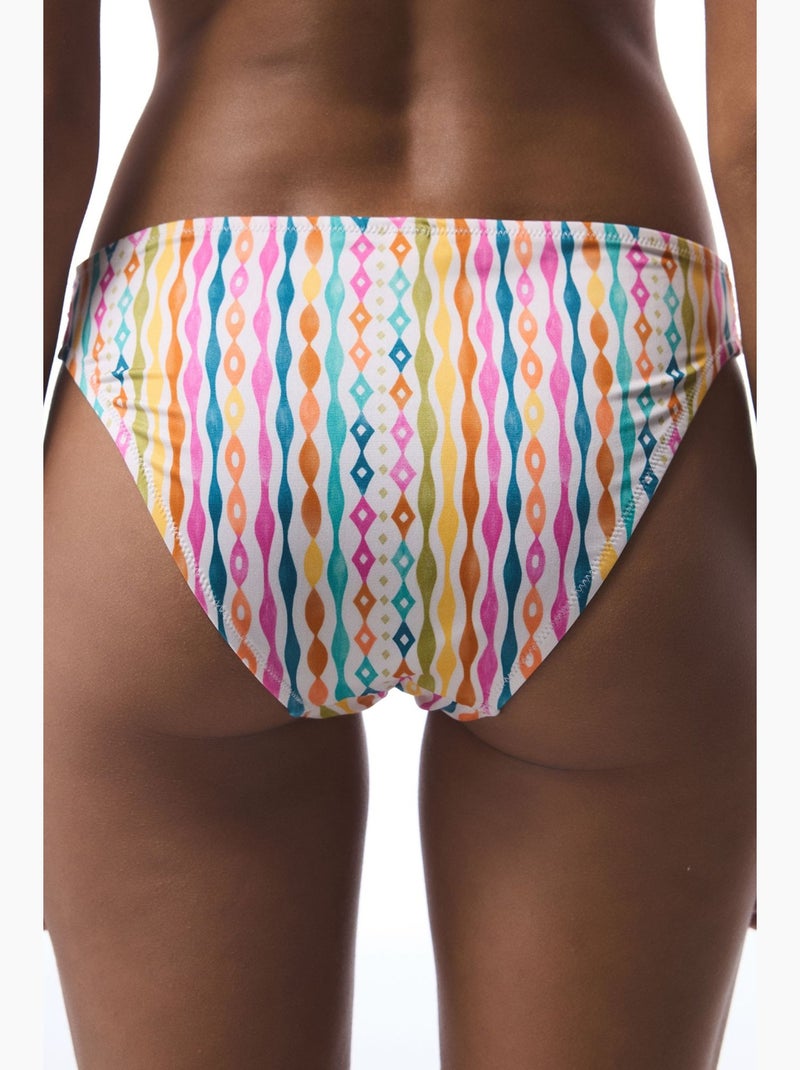 Bas de bikini mae rayé en macramé penti Blanc - Kiabi