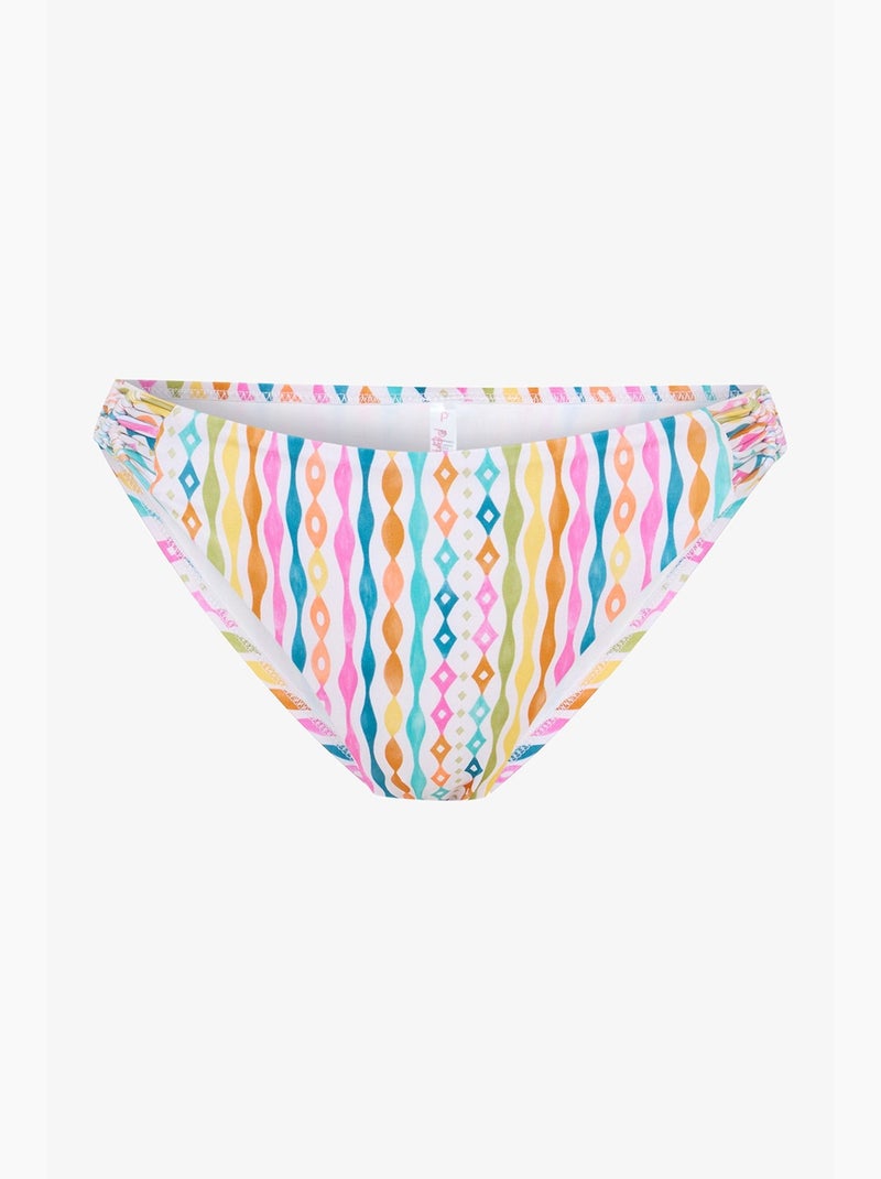 Bas de bikini mae rayé en macramé penti Blanc - Kiabi