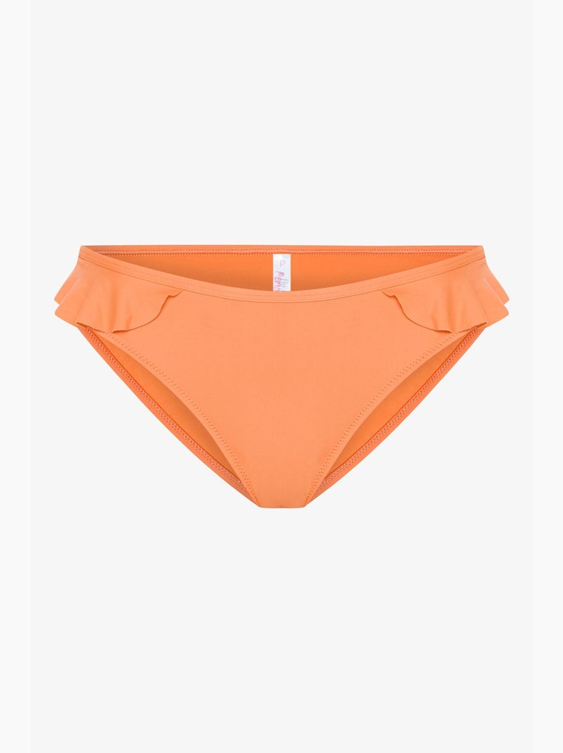 Bas de bikini mango à volants penti Orange clair - Kiabi