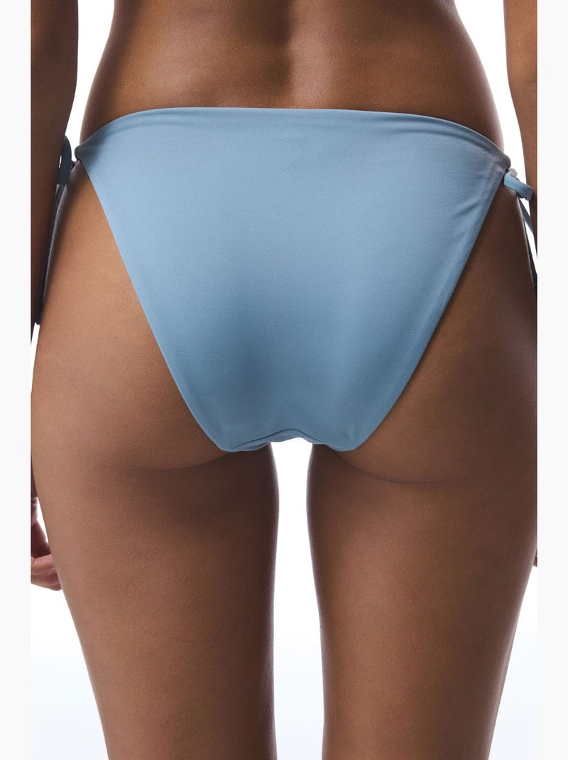 Bas de bikini maya orné de perles à nouer penti Bleu ciel - Kiabi