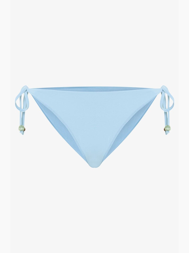 Bas de bikini maya orné de perles à nouer penti Bleu ciel - Kiabi