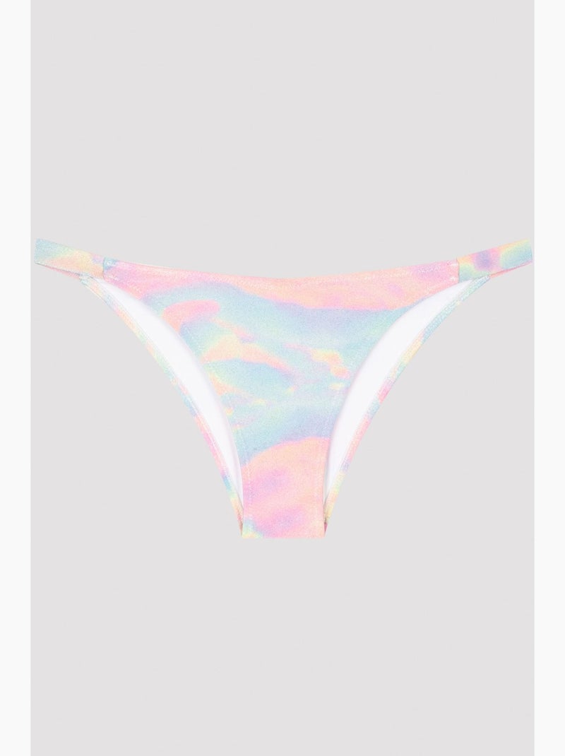 Bas de bikini pastel scintillant bette side penti Rose/Bleu/Vert - Kiabi