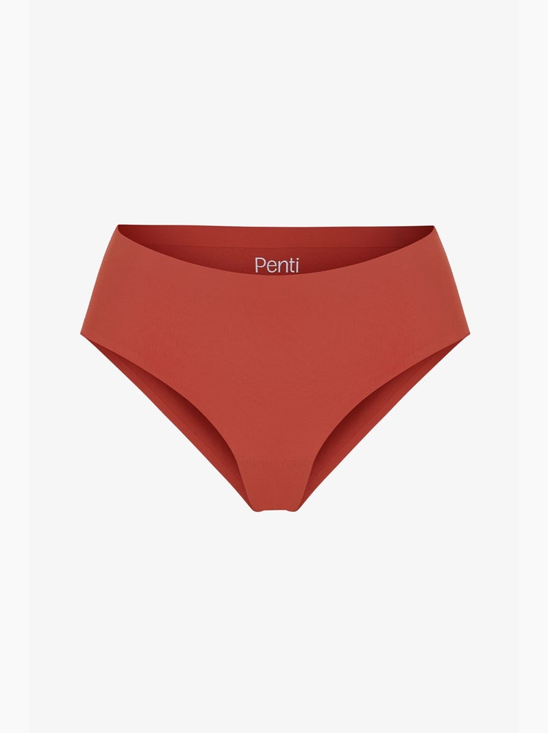 Bas de bikini period taille mi-haute penti Terracotta - Kiabi