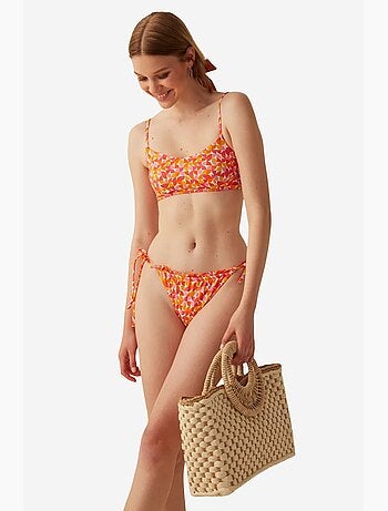 Bas de bikini rétro à détail super volanté penti