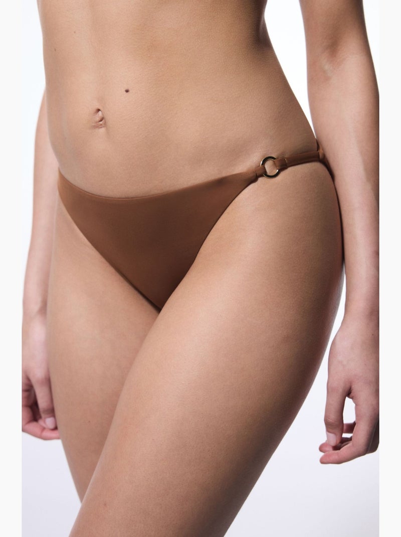 Bas de bikini slip libby à boucle sur le côté penti Marron - Kiabi