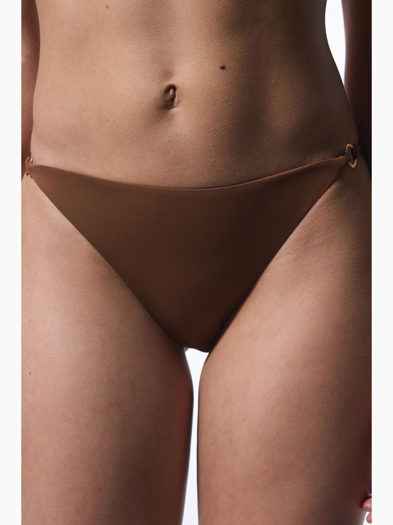 Bas de bikini slip libby à boucle sur le côté penti Marron - Kiabi