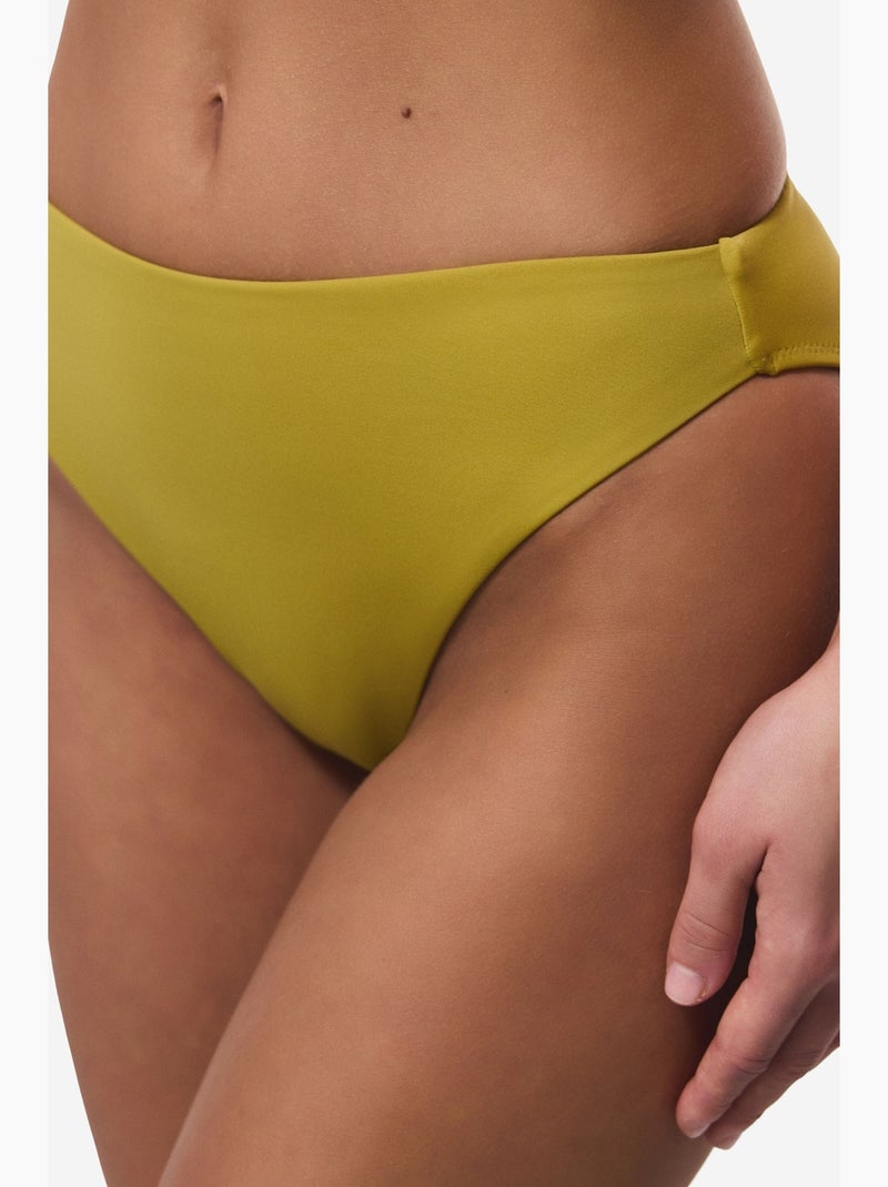 Bas de bikini slip taille haute, échancré penti Ambre - Kiabi