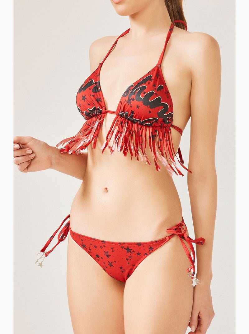 Bas de bikini star femme penti Rouge - Kiabi