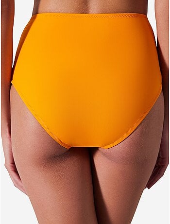 Bas de bikini taille haute à volants penti