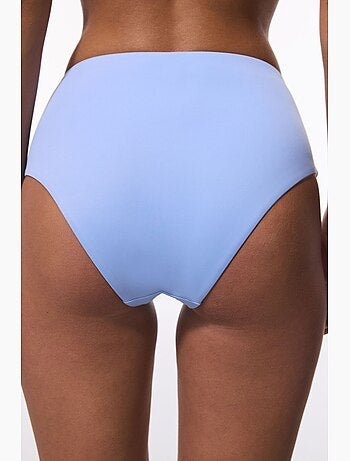 Bas de bikini taille haute froncé penti