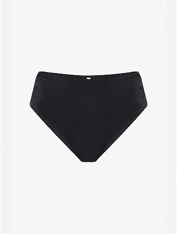 Bas de bikini taille haute froncé penti