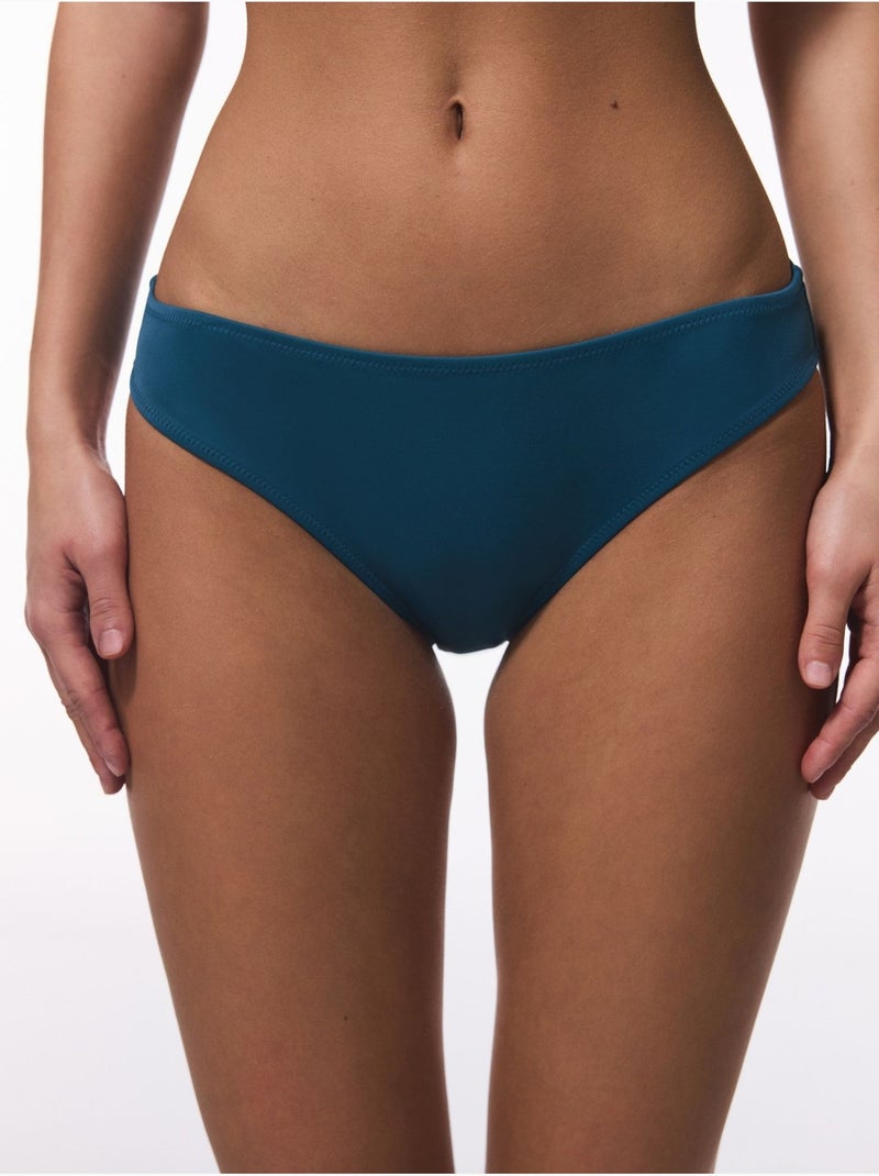 Bas de bikini taille moyenne penti Bleu canard - Kiabi